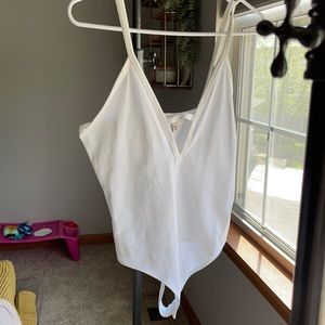 Express White Tank Bodysuit